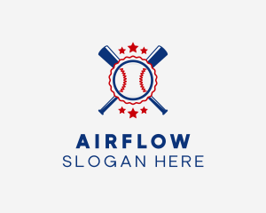 Baseball Slugger Team Star logo design