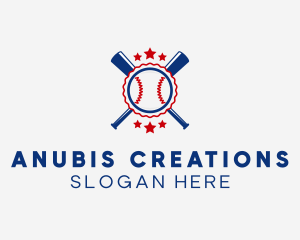 Baseball Slugger Team Star logo design