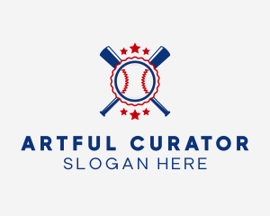 Baseball Slugger Team Star logo design