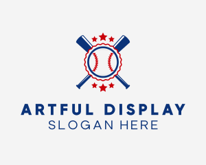 Baseball Slugger Team Star logo design