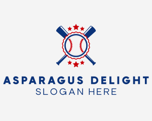 Baseball Slugger Team Star logo design