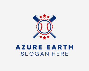 Baseball Slugger Team Star logo design