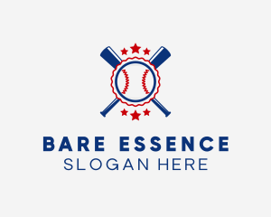 Baseball Slugger Team Star logo design