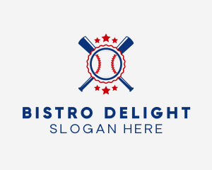 Baseball Slugger Team Star logo design