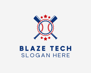 Baseball Slugger Team Star logo design