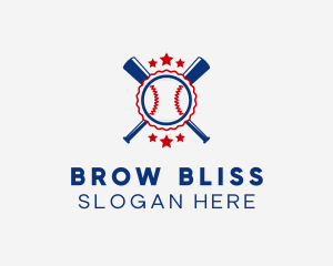 Baseball Slugger Team Star logo design