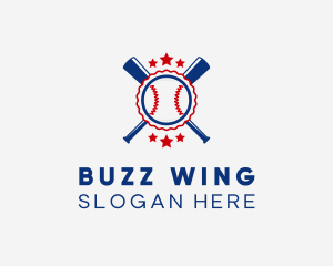 Baseball Slugger Team Star logo design