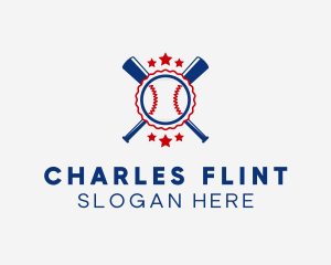 Baseball Slugger Team Star logo design