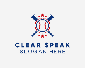 Baseball Slugger Team Star logo design