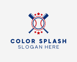 Baseball Slugger Team Star logo design