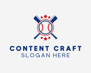 Baseball Slugger Team Star logo design