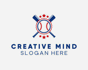 Baseball Slugger Team Star logo design