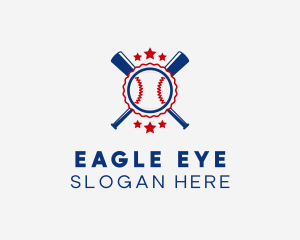 Baseball Slugger Team Star logo design