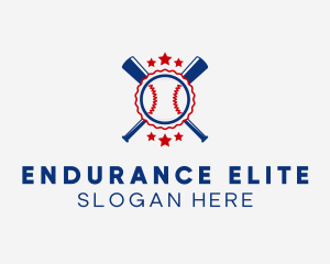 Baseball Slugger Team Star logo design