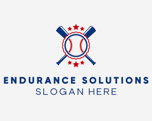 Baseball Slugger Team Star logo design