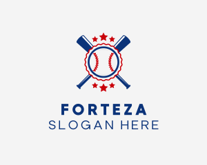 Baseball Slugger Team Star logo design