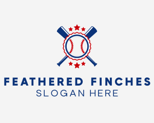 Baseball Slugger Team Star logo design