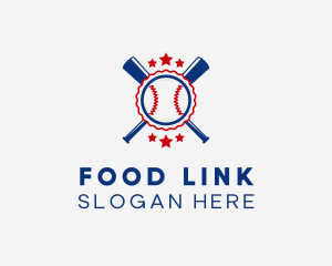 Baseball Slugger Team Star logo design