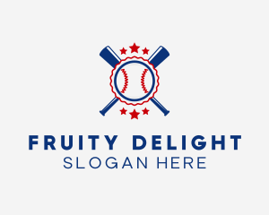 Baseball Slugger Team Star logo design