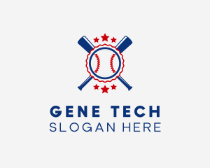 Baseball Slugger Team Star logo design