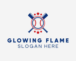 Baseball Slugger Team Star logo design