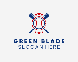 Baseball Slugger Team Star logo design