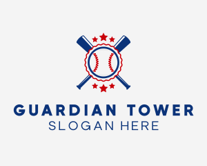 Baseball Slugger Team Star logo design