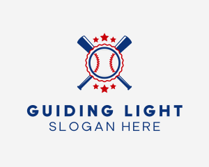 Baseball Slugger Team Star logo design