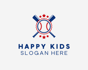 Baseball Slugger Team Star logo design