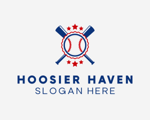 Baseball Slugger Team Star logo design