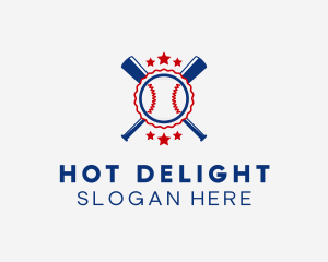 Baseball Slugger Team Star logo design