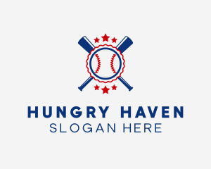 Baseball Slugger Team Star logo design