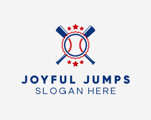 Baseball Slugger Team Star logo design