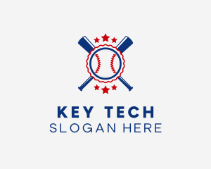 Baseball Slugger Team Star logo design