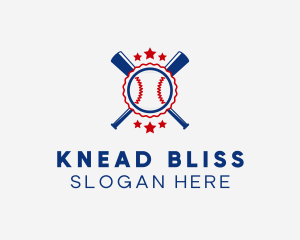 Baseball Slugger Team Star logo design