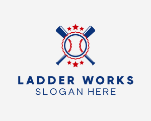 Baseball Slugger Team Star logo design