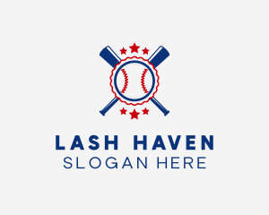 Baseball Slugger Team Star logo design