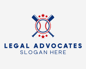 Baseball Slugger Team Star logo design