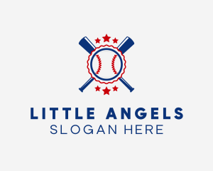 Baseball Slugger Team Star logo design