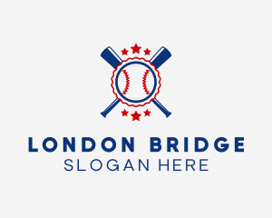 Baseball Slugger Team Star logo design