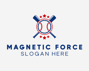 Baseball Slugger Team Star logo design