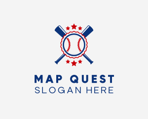 Baseball Slugger Team Star logo design