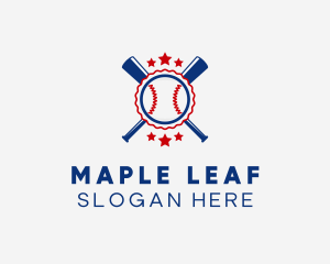 Baseball Slugger Team Star logo design