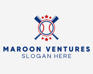 Baseball Slugger Team Star logo design