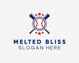 Baseball Slugger Team Star logo design