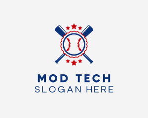 Baseball Slugger Team Star logo design