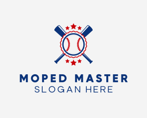 Baseball Slugger Team Star logo design