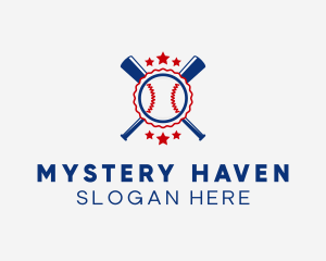 Baseball Slugger Team Star logo design