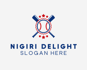 Baseball Slugger Team Star logo design