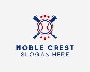 Baseball Slugger Team Star logo design